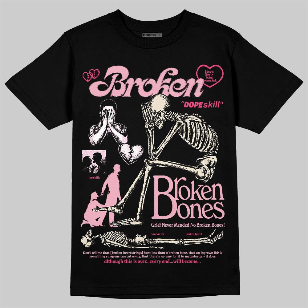 Jordan 4 "Iced Carmine" DopeSkill T-Shirt Broken Bones Graphic Streetwear - black