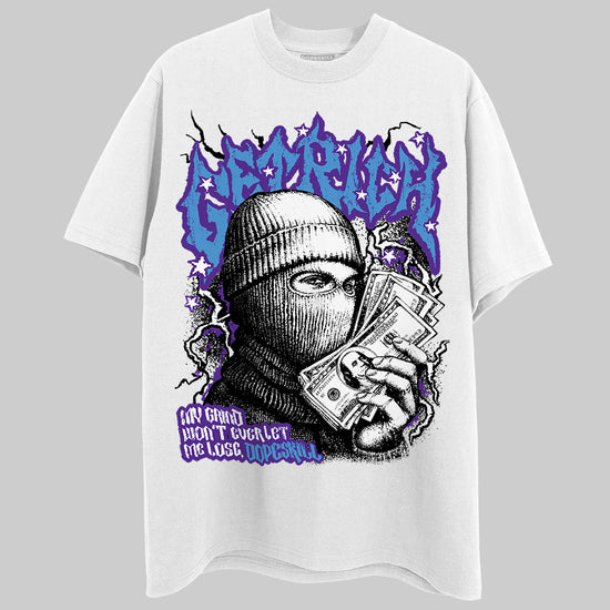 PURPLE Sneakers DopeSkill T-Shirt New Get Rich Graphic Streetwear - WHite