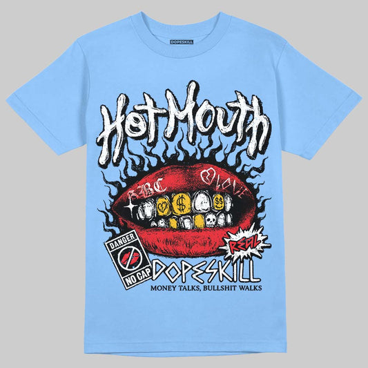 Vans Knu Stack Vintage Satin Dream Blue DopeSkill Blue T-shirt Hot Mouth Graphic Streetwear