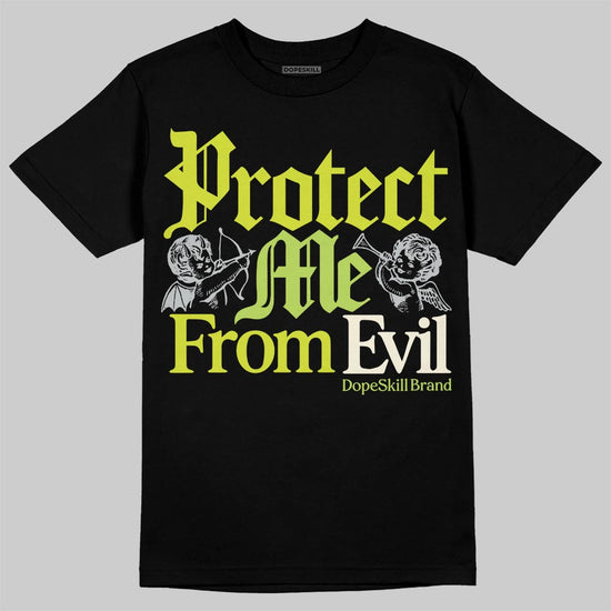 Air Max 90 x Patta Cyber and Particle Grey DopeSkill T-Shirt Protect Me From Evil Graphic Streetwear - Black