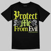 Air Max 90 x Patta Cyber and Particle Grey DopeSkill T-Shirt Protect Me From Evil Graphic Streetwear - Black