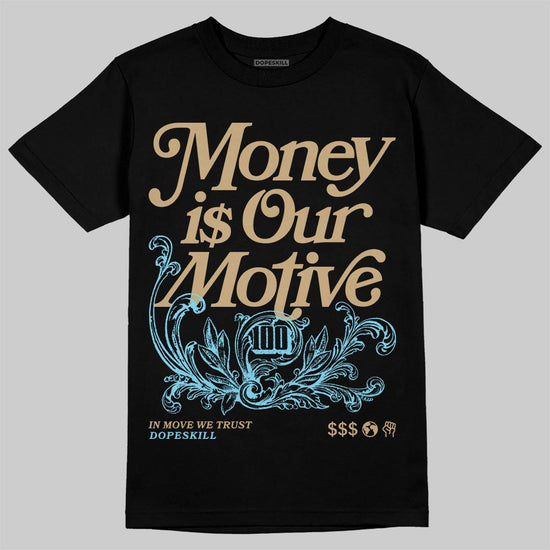 Jordan 11 City Pack “H-Town” DopeSkill T-Shirt Money Is Our Motive Typo Graphic Streetwear - Black