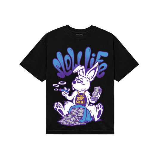 PURPLE Sneakers DopeSkill T-Shirt Slow Life Graphic Streetwear - Black