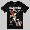 Jordan 4 Retro “Pizza” DopeSkill T-Shirt Play together, Stay together Graphic Streetwear - Black