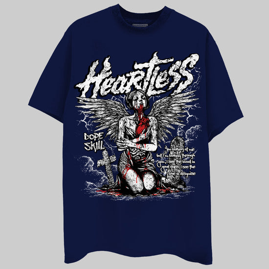 Jordan 3 "Midnight Navy" DopeSkill Navy T-Shirt Heartless Graphic Streetwear 