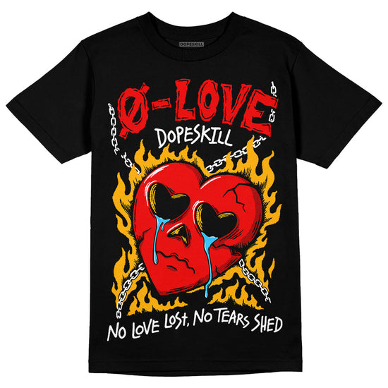 Red Sneakers DopeSkill T-Shirt Crying Heart Graphic Streetwear - Black