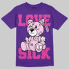 PURPLE Sneakers DopeSkill T-Shirt Love Sick Graphic Streetwear - Purple