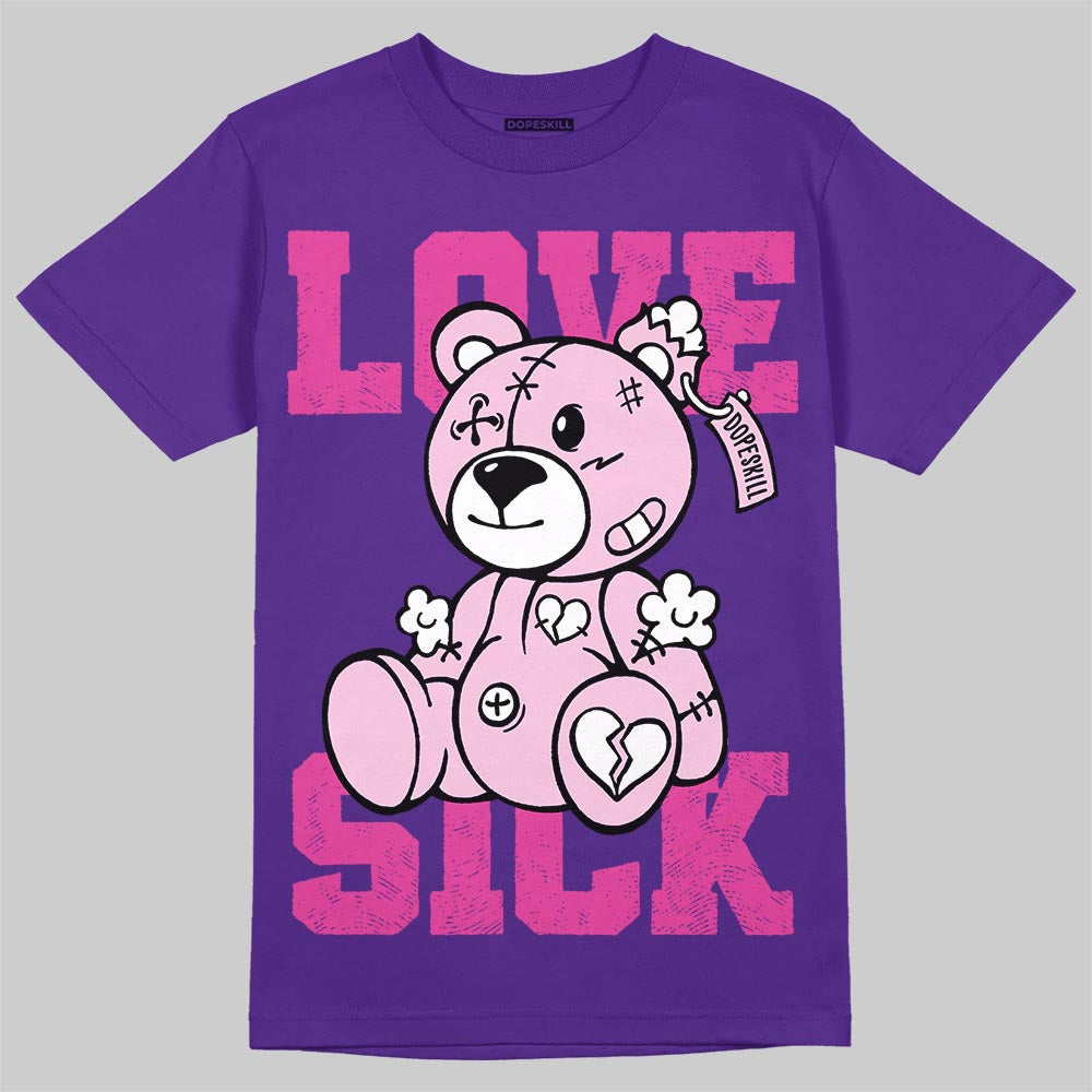 PURPLE Sneakers DopeSkill T-Shirt Love Sick Graphic Streetwear - Purple