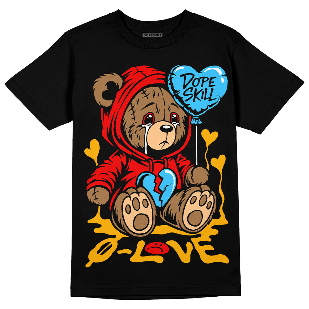 Red Sneakers DopeSkill T-Shirt Broken Bear Graphic Streetwear - black