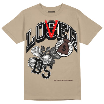 Jordan 1 High OG “Latte” DopeSkill Medium Brown T-shirt Loser Lover Graphic Streetwear