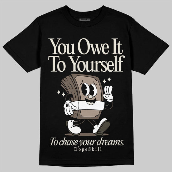 New Balance 204L Mushroom DopeSkill T-Shirt Owe It To Yourself Graphic Streetwear - Black