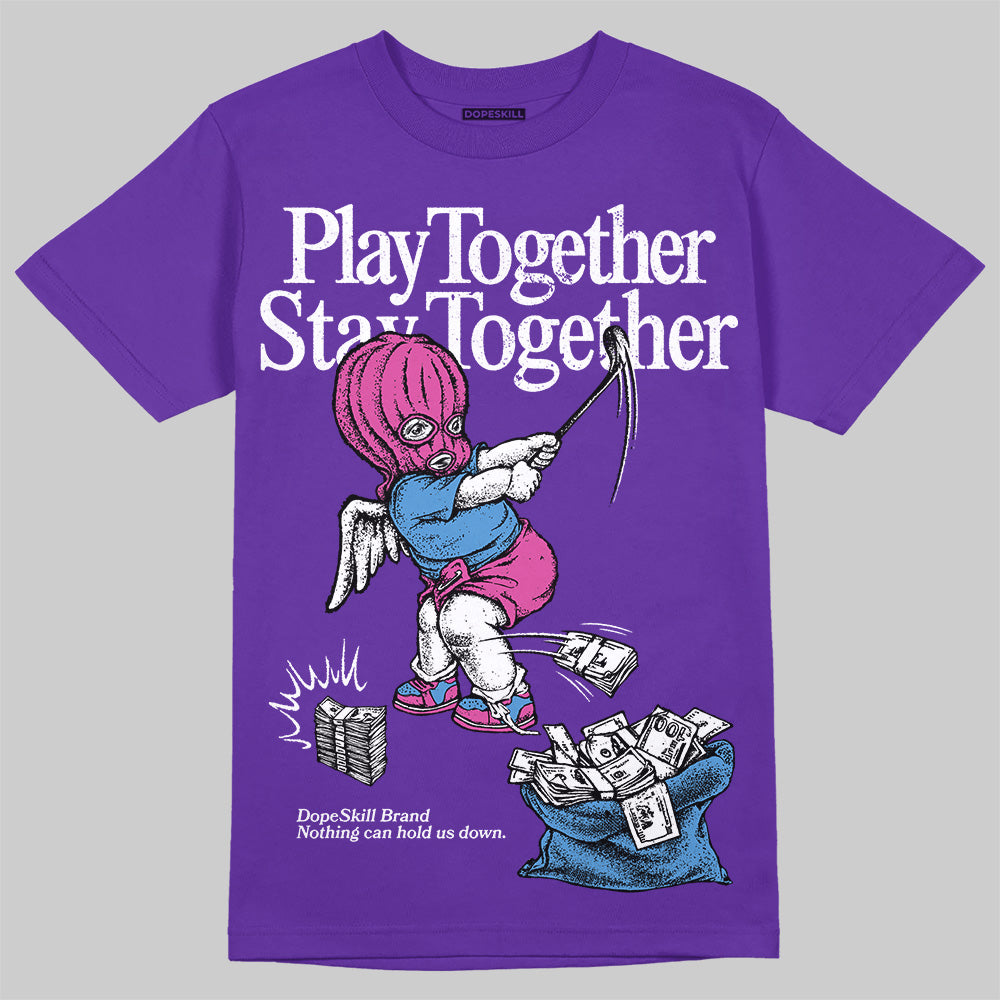 PURPLE Sneakers DopeSkill Purple T-Shirt Play together, Stay together Graphic Streetwear