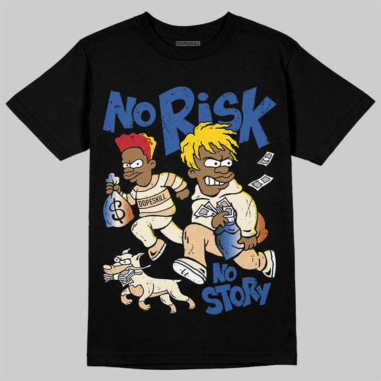 Jordan 17 Retro Low SP Infinite Archives DopeSkill T-Shirt No Risk No Story Graphic Streetwear - Black