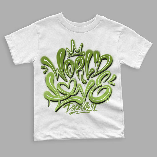 Dunk Low 'Chlorophyll' DopeSkill Toddler Kids T-shirt World Love Graphic Streetwear - White