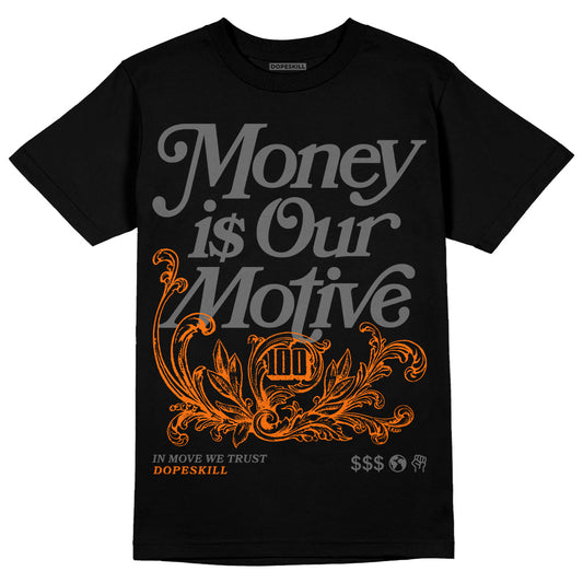 Jordan 3 Retro 'Fear Pack' DopeSkill T-Shirt Money Is Our Motive Typo Graphic Streetwear - Black