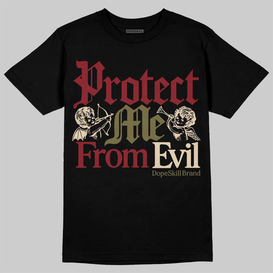 SB Dunk Low “Dark Team Red/Olive Flak” DopeSkill T-Shirt Protect Me From Evil Graphic Streetwear - Black