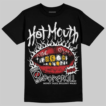 Jordan 11 “Bred Velvet” DopeSkill T-Shirt Hot Mouth Graphic Streetwear - Black