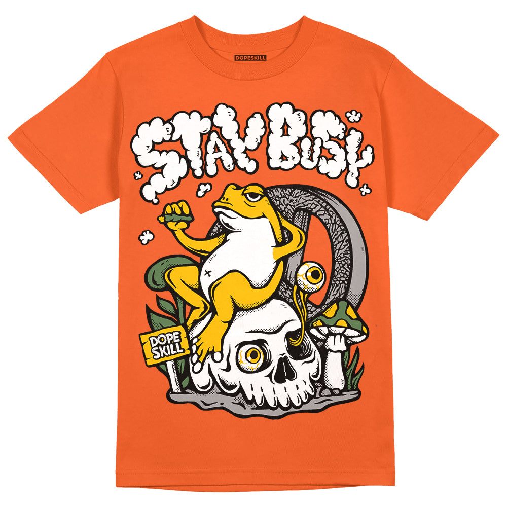 Jordan 3 Georgia Peach DopeSkill Orange T-Shirt Stay Busy Graphic Streetwear