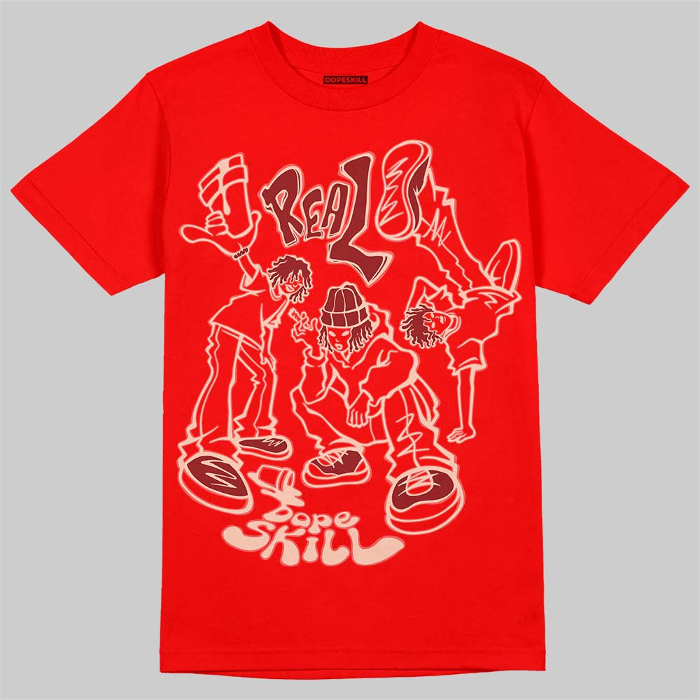 Red Sneakers DopeSkill Red T-Shirt Real Y2K Players Graphic Streetwear