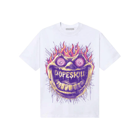 PURPLE Sneakers DopeSkill T-Shirt Hellfire Graphic Streetwear - White