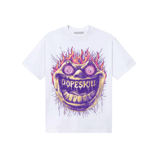 PURPLE Sneakers DopeSkill T-Shirt Hellfire Graphic Streetwear - White