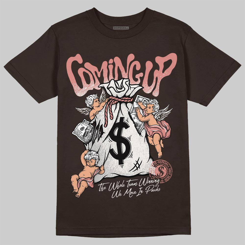 Jordan 1 High OG “Baroque Brown” DopeSkill T-Shirt Money Bag Coming Up Graphic Streetwear - Dark Chocolate