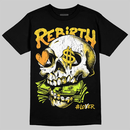 Jordan 4 Thunder DopeSkill T-Shirt Rebirth Graphic Streetwear - black