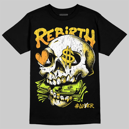 Jordan 4 Thunder DopeSkill T-Shirt Rebirth Graphic Streetwear - black