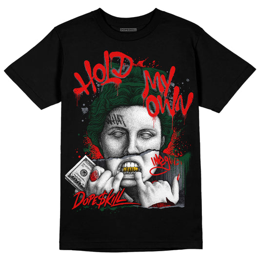 Jordan 2 White Fire Red DopeSkill T-Shirt Hold My Own Graphic Streetwear - Black