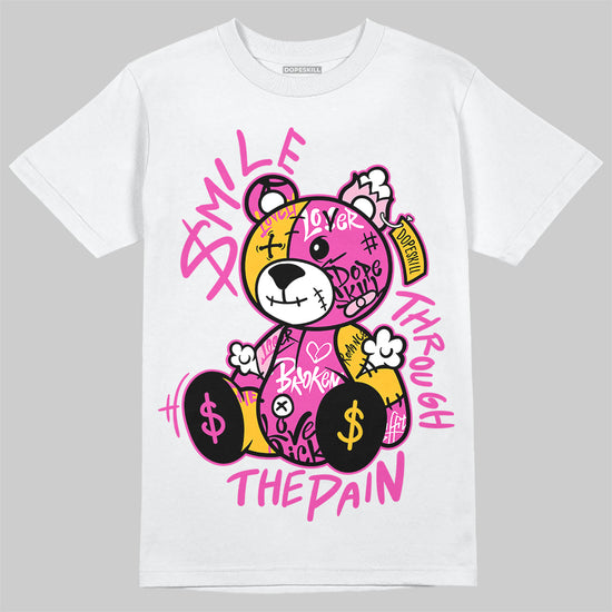 Jordan 4 “Comic” DopeSkill T-Shirt Smile Through The Pain Graphic Streetwear - White