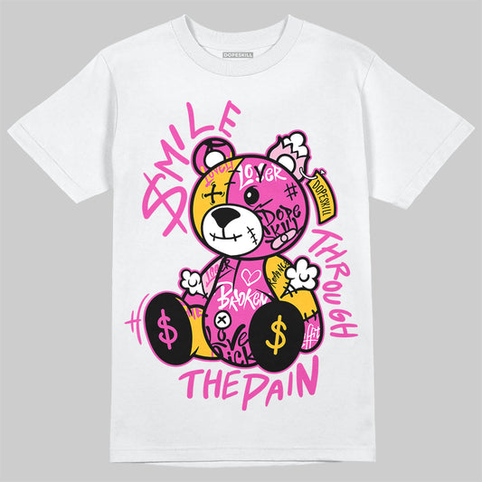Jordan 4 “Comic” DopeSkill T-Shirt Smile Through The Pain Graphic Streetwear - White