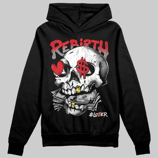 Jordan 4 Bred DopeSkill Hoodie Sweatshirt Rebirth Graphic Streetwear - Black