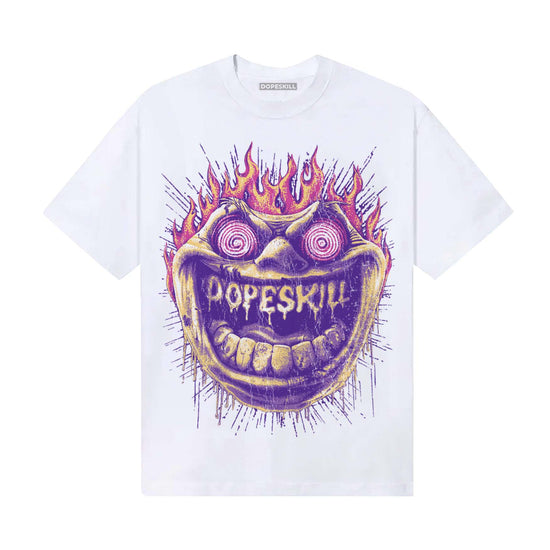 PURPLE Sneakers DopeSkill T-Shirt Hellfire Graphic Streetwear - White 