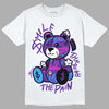PURPLE Sneakers DopeSkill T-Shirt Smile Through The Pain Graphic Streetwear - White 
