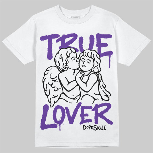 PURPLE Sneakers DopeSkill T-Shirt True Lover Graphic Streetwear - White