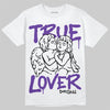 PURPLE Sneakers DopeSkill T-Shirt True Lover Graphic Streetwear - White 