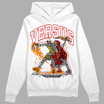 Jordan 3 “Fire Red” DopeSkill Hoodie Sweatshirt VERSUS Graphic Streetwear - White