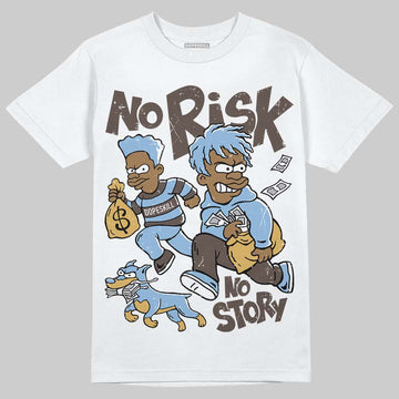 Adidas Handball Spezial ‘Light Blue’ DopeSkill T-Shirt No Risk No Story Graphic Streetwear - White