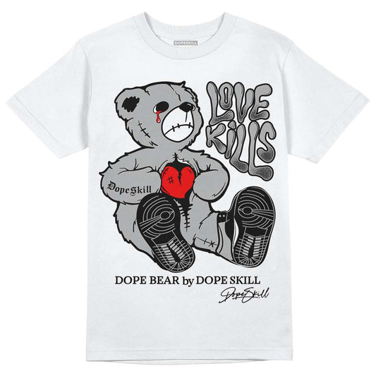 Jordan 1 Low OG “Shadow” DopeSkill T-Shirt Love Kills Graphic Streetwear - White