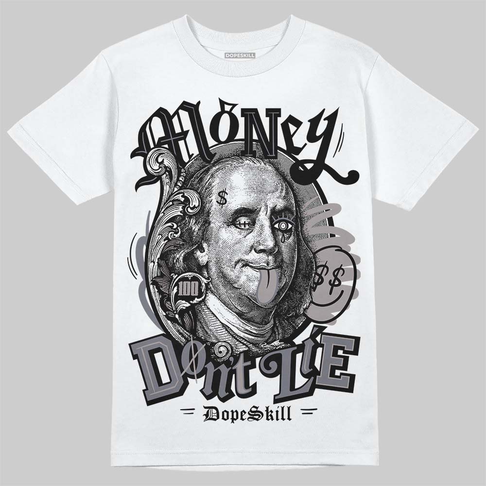 Lanvin Curb Sneakers White Anthracite DopeSkill T-Shirt Money Don't Lie Graphic Streetwear - White