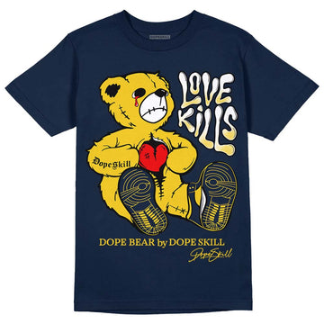 Michigan Dunks DopeSkill Midnight Navy T-shirt Love Kills Graphic