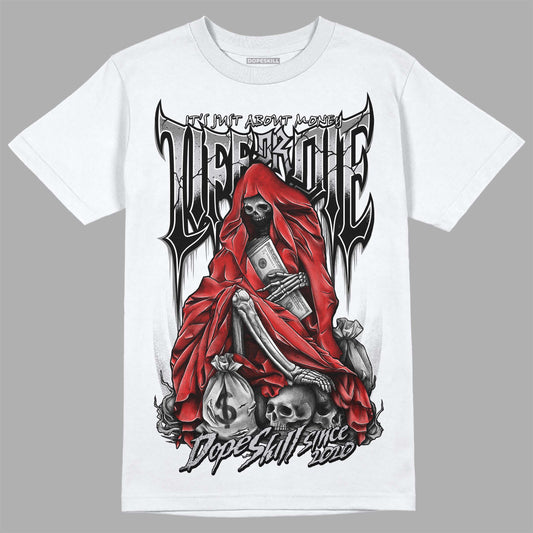 Grey Sneakers DopeSkill T-Shirt Life or Die Graphic Streetwear - White 