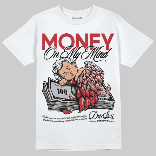 Jordan 5 Retro Fire Red Black Tongue (2025) DopeSkill T-Shirt MOMM Graphic Streetwear - White 