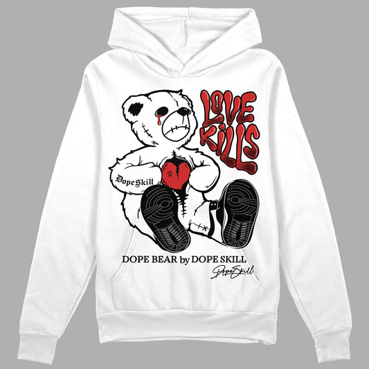 Jordan 1 High OG “Black/White” DopeSkill Hoodie Sweatshirt Love Kills Graphic Streetwear - White
