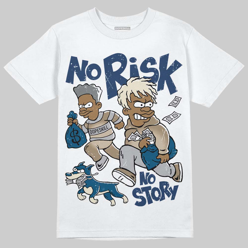 Asics Gel-Kayano 14 ‘Cream Pure Silver’ DopeSkill T-Shirt No Risk No Story Graphic Streetwear - White