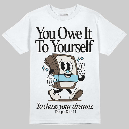 Asics Gel-Kayano 12.1 Cream/Stillwater DopeSkill T-Shirt Owe It To Yourself Graphic Streetwear  White