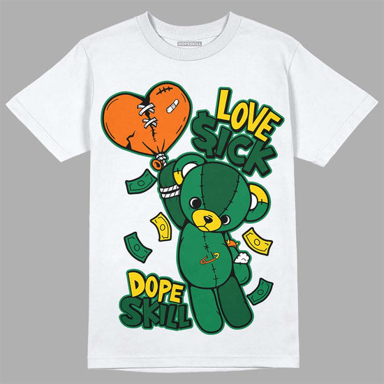 Green Sneakers DopeSkill T-Shirt Love Sick Graphic Streetwear - White 