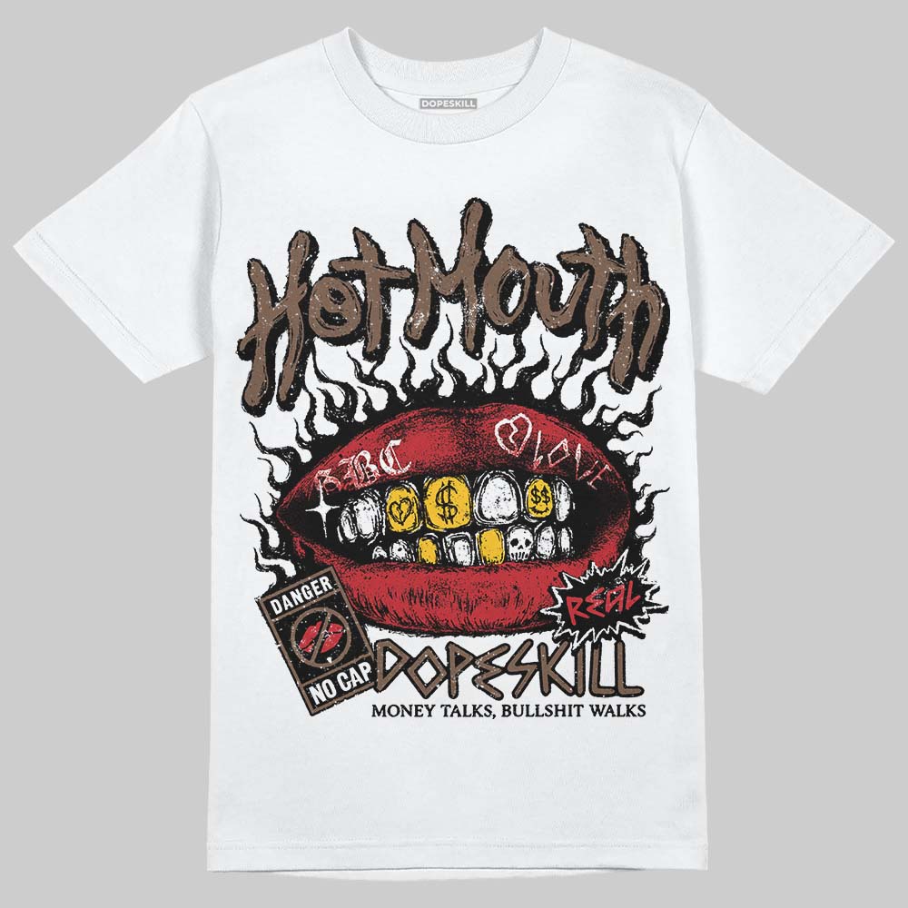 Jordan 9 'Olive' DopeSkill T-Shirt Hot Mouth Graphic Streetwear - White