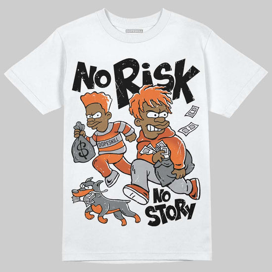 Asics Gel Kayano 14 'Silver Piquant Orange' DopeSkill T-Shirt No Risk No Story Graphic Streetwear - White