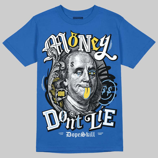 Air Foamposite One “International Blue” DopeSkill Royal T-shirt Money Don't Lie Graphic Streetwear 